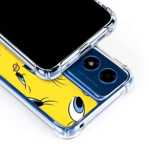 Looney Tunes Tweety Bird Super Sized Pattern Moto G 5G (2024) Clear Case
